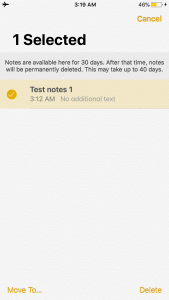 Recover deleted Notes iPhone
